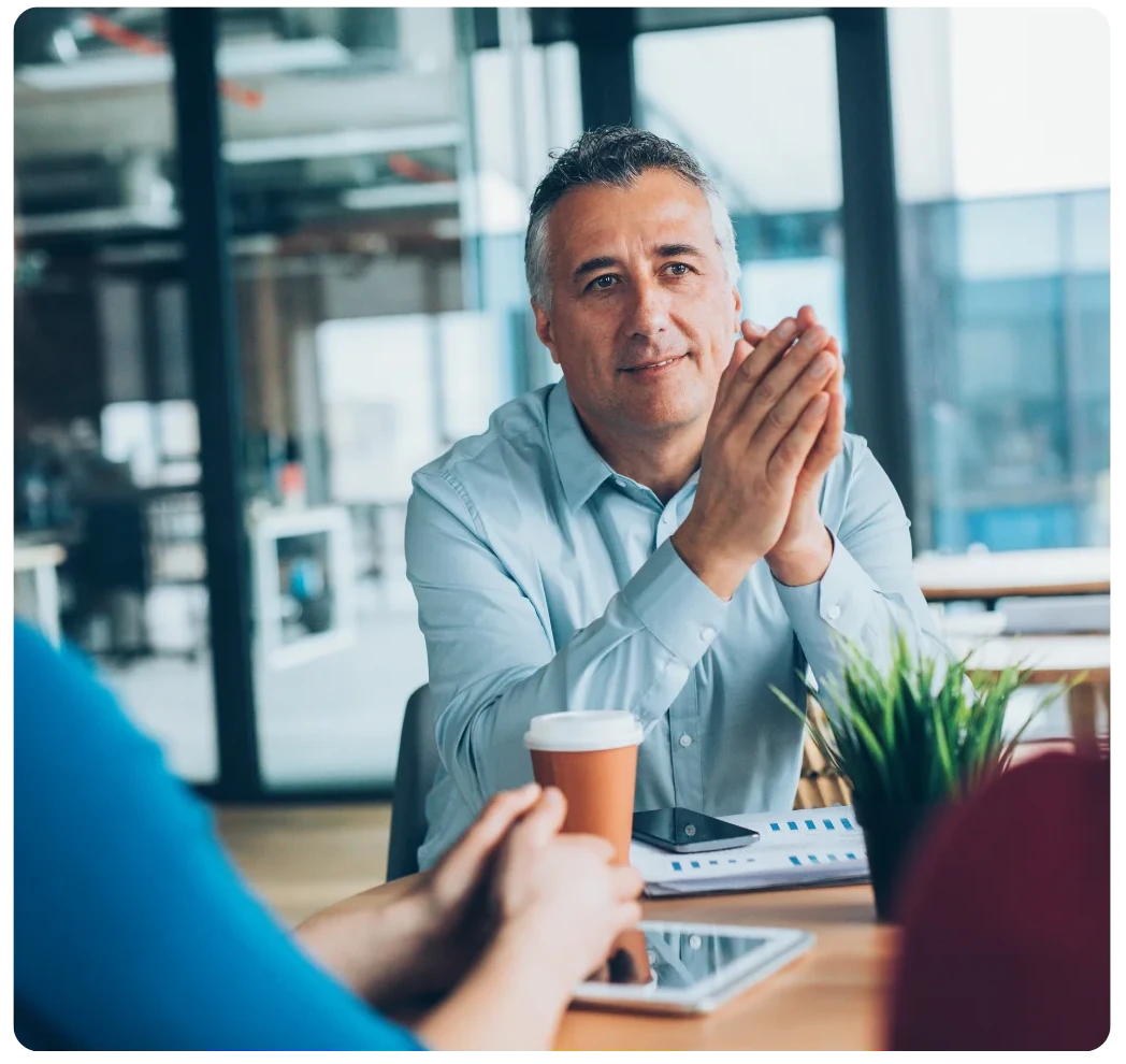 Insurance agent in professional setting